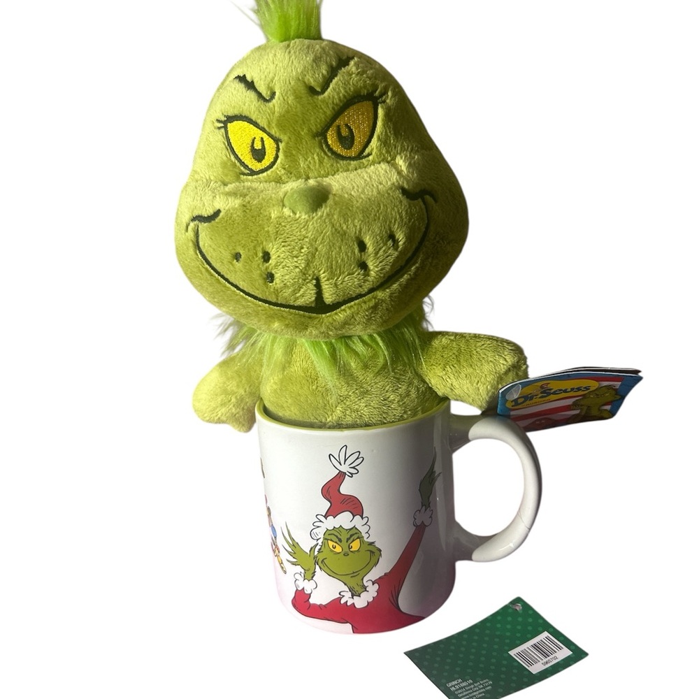Dr. Seuss Green Grinch Mug with Plush